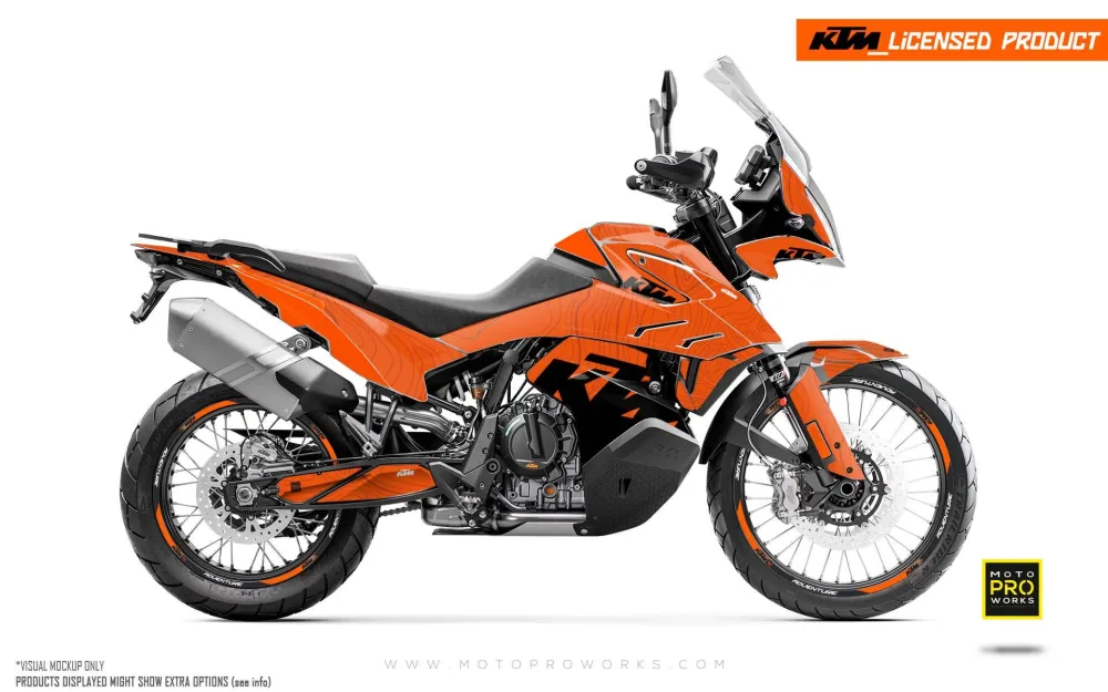 KTM 790/890 Adventure R/S GRAPHICS - "Topography" (Oranje)