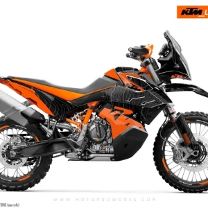 KTM 790/890 Adventure R/S GRAPHICS - "Topography" (Zwart/Oranje)