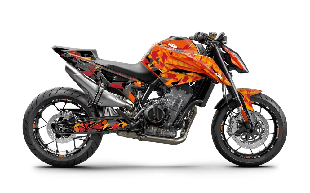 KTM 790/890 Duke GRAPHICS - "Flake" (Oranje/Zwart)