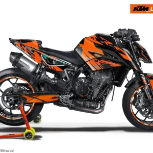 KTM 790/890 Duke GRAPHICS - "Fractal" (Zwart/Oranje)