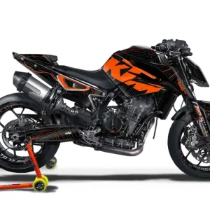 KTM 790/890 Duke GRAPHICS - "Topography" (Zwart/Oranje)