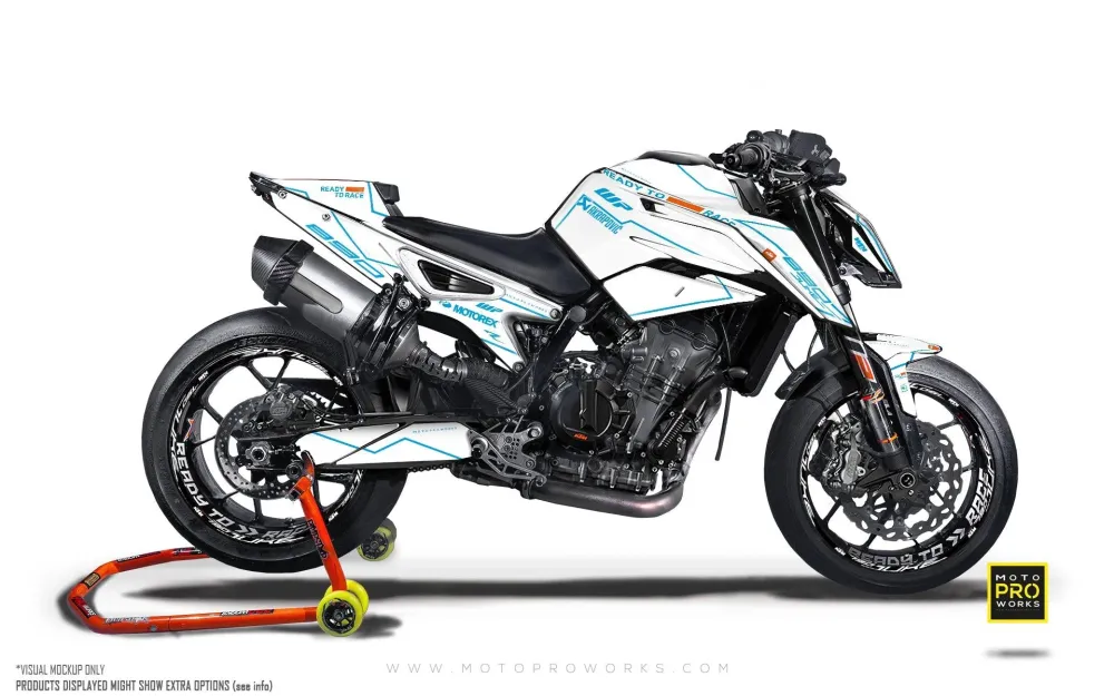 KTM 790/890 Duke GRAPHICS - "Vessel" (Wit/Blauw)