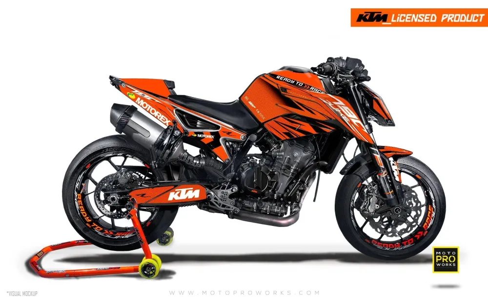 KTM 790/890 Duke GRAPHICS - "Vortex" (Oranje)