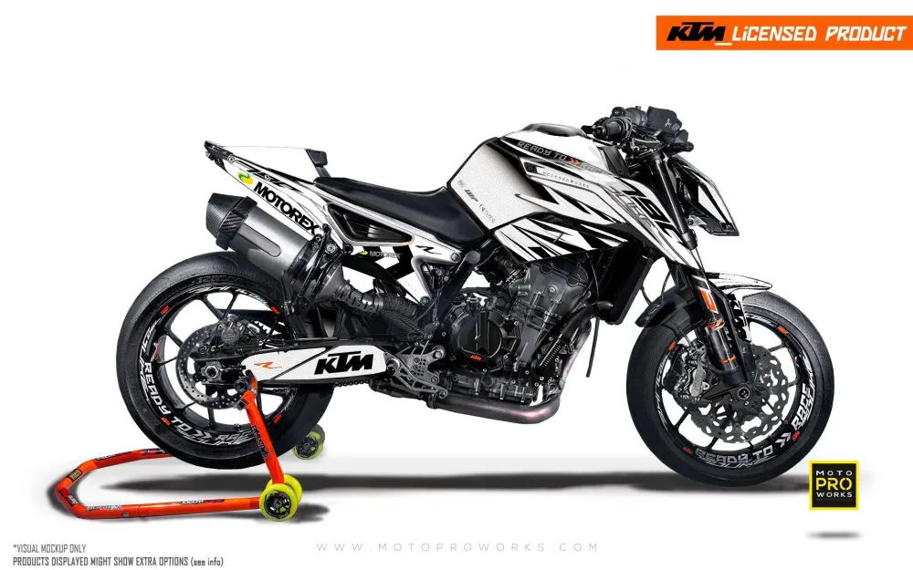 KTM 790/890 Duke GRAPHICS - "Vortex" (Wit)