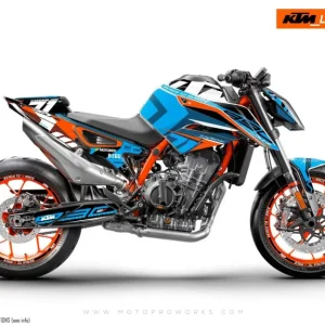 KTM 890 Duke R GRAPHICS - "Rasorblade" (Blauw)