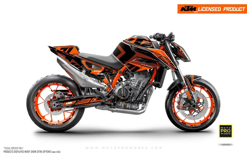 KTM 890 Duke R GRAPHICS - "Rasorblade" (Oranje)