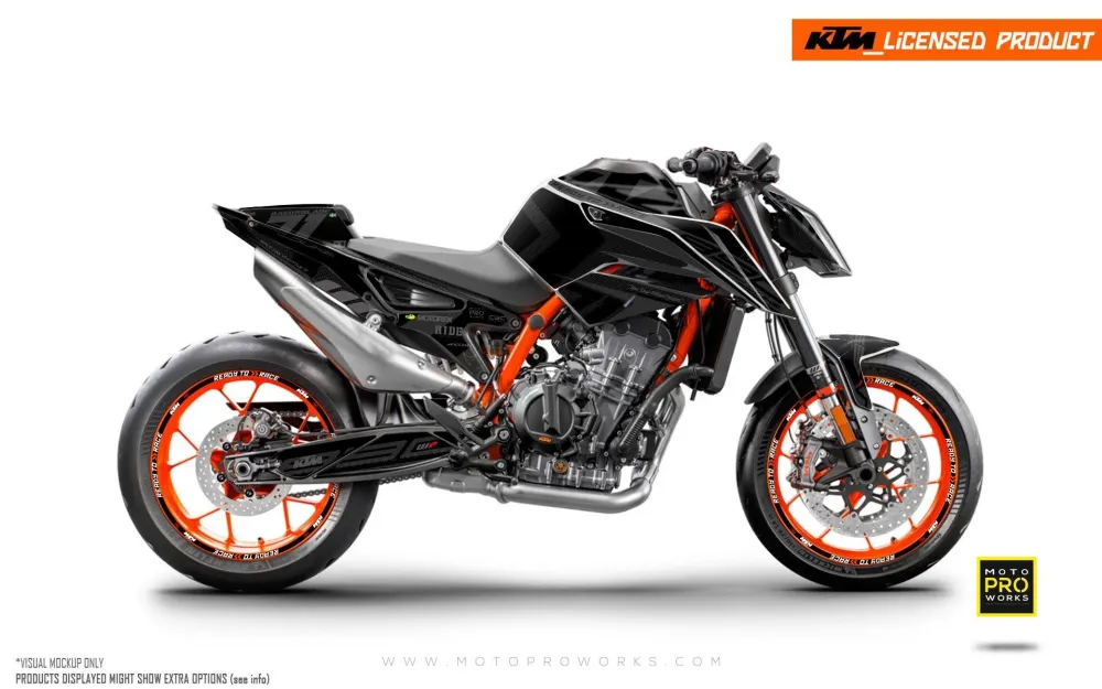 KTM 890 Duke R GRAPHICS - "Rasorblade" (Stealth)