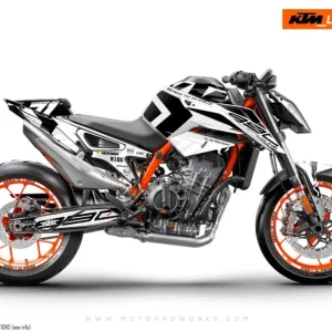KTM 890 Duke R GRAPHICS - "Rasorblade" (Wit)
