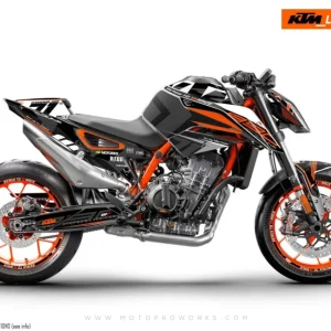 KTM 890 Duke R GRAPHICS - "Rasorblade" (Zwart/Oranje)