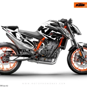 KTM 890 Duke R GRAPHICS - "Torque" (Wit/Zwart)