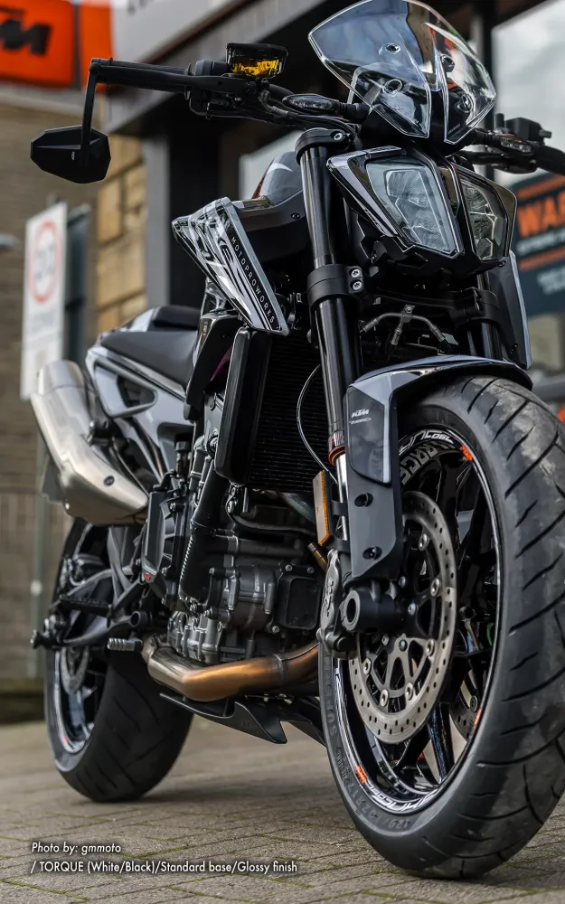 KTM 890 Duke R GRAPHICS - "Torque" (Wit/Zwart)