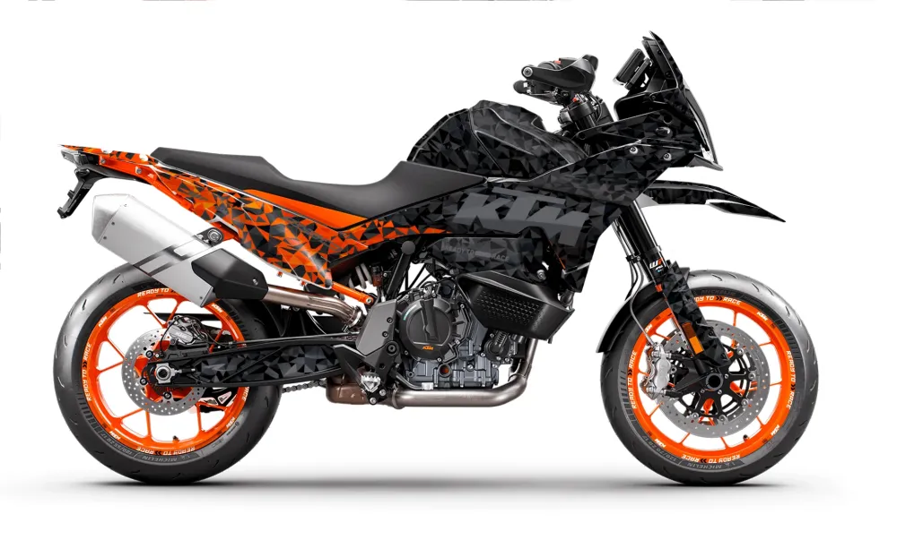 KTM 890 SMT GRAPHICS - "Polyatomic" (Zwart/Oranje)