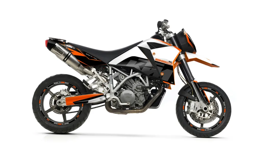 KTM 950 SM / SMR GRAPHICS - "Torque" (Wit/Zwart/Oranje)