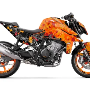 KTM 990 Duke GRAPHICS - "Flake" (Oranje/Zwart)