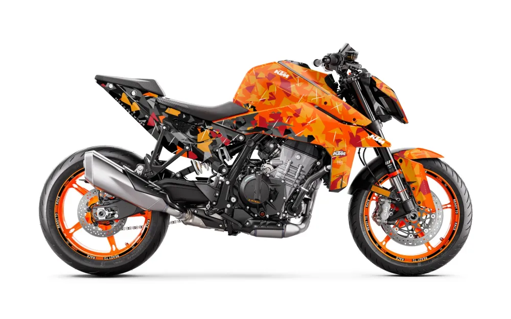 KTM 990 Duke GRAPHICS - "Flake" (Oranje/Zwart)