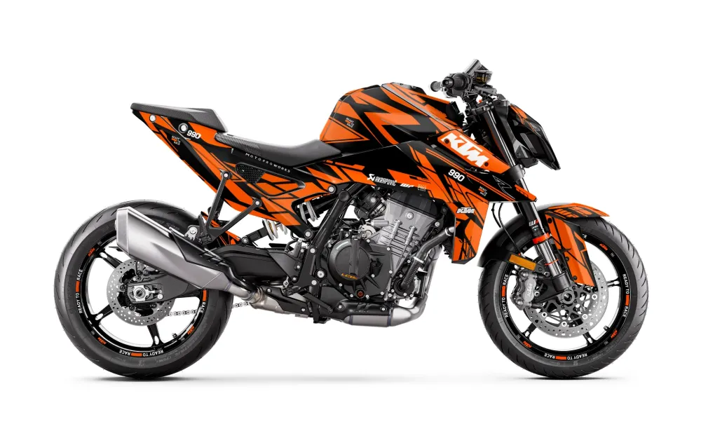 KTM 990 Duke GRAPHICS - "Pulse" (Zwart/Oranje)