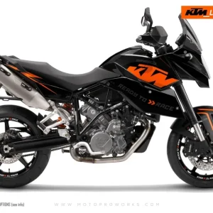 KTM 990 SM / SMR / SMT GRAPHICS - "Torque" (Zwart/Oranje)