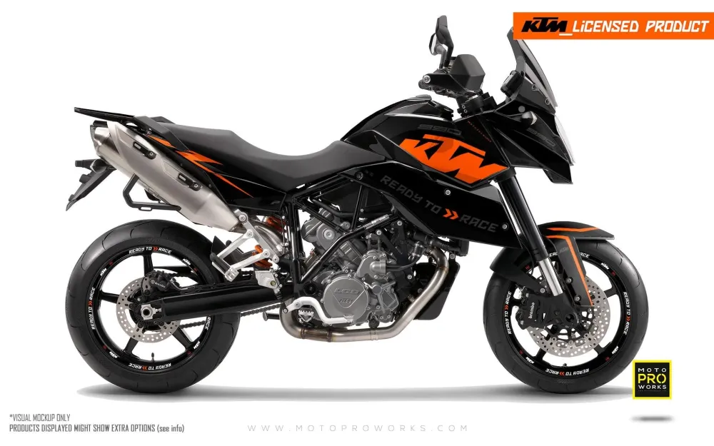 KTM 990 SM / SMR / SMT GRAPHICS - "Torque" (Zwart/Oranje)