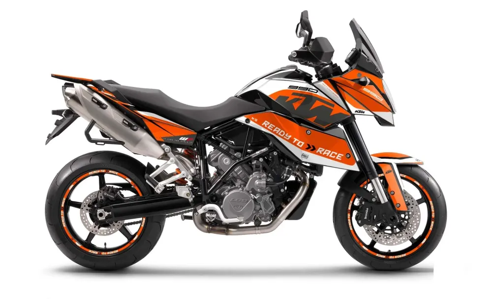 KTM 990 SM / SMR / SMT GRAPHICS - "Torque" (Wit/Oranje)