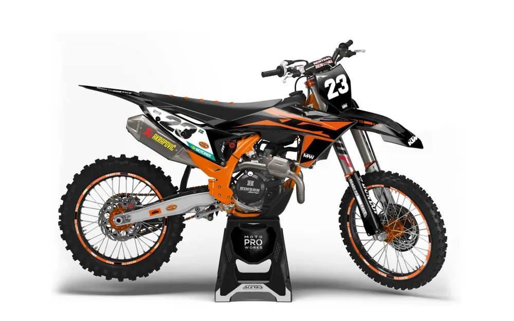 KTM EXC / EXC-F GRAPHICS - “OnTrack" (Zwart/Oranje)