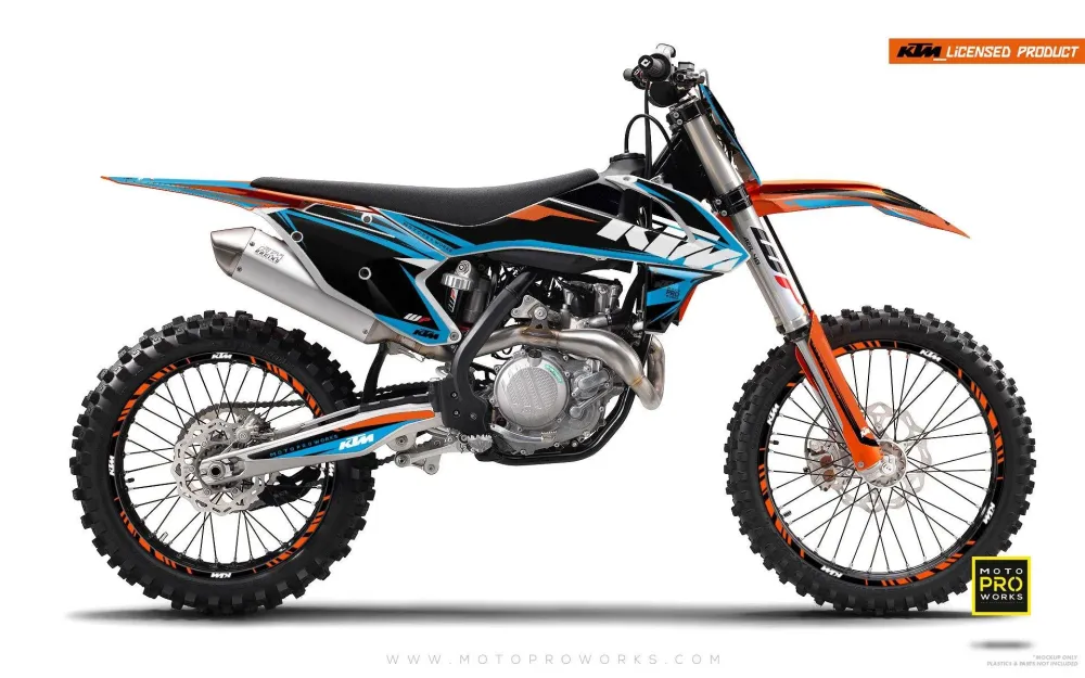KTM EXC/SX/XC GRAPHICS - "RAND" (blauw)