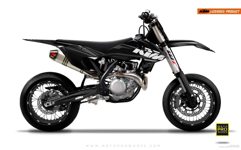 KTM EXC/SX/XC GRAPHICS - "RAND" (zwart/grijs)