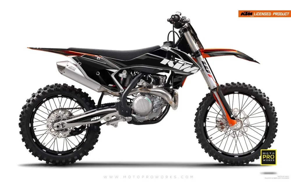KTM EXC/SX/XC GRAPHICS - "RAND" (zwart/grijs)