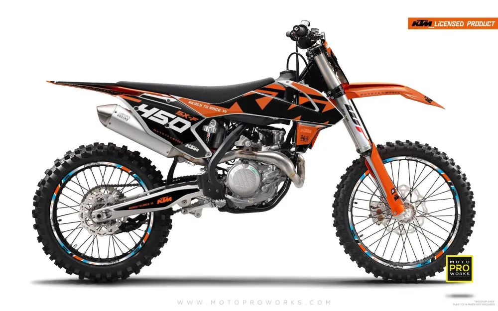 KTM EXC/SX/XC GRAPHICS - "READYONE" (oranje/zwart)