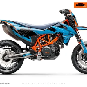 KTM GRAPHICS - 690 SMC-R "Armatech" (Lichtblauw)