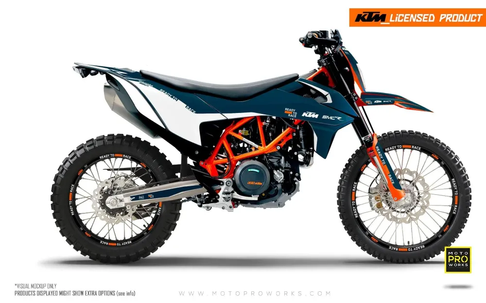KTM GRAPHICS - 690 SMC-R "Fade" (Blauw)