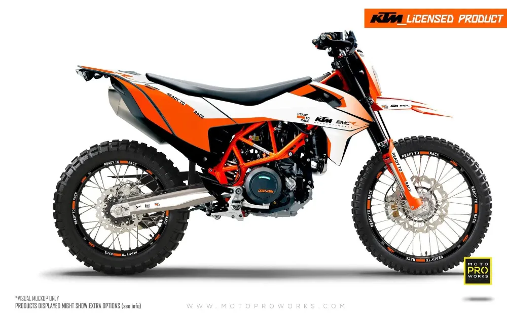 KTM GRAPHICS - 690 SMC-R "Fade" (Wit)