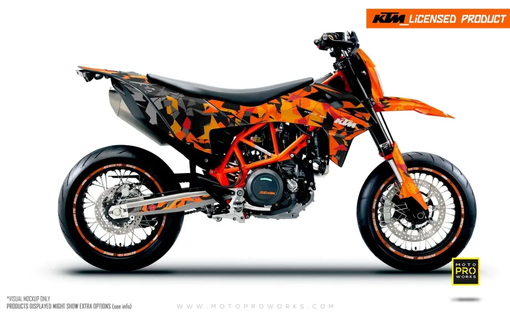 KTM GRAPHICS - 690 SMC-R "Flake" (Oranje/Zwart)