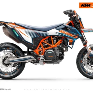 KTM GRAPHICS - 690 SMC-R "Fuel" (Blauw/Wit/Oranje)
