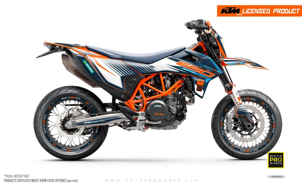 KTM GRAPHICS - 690 SMC-R "Fuel" (Blauw/Wit/Oranje)
