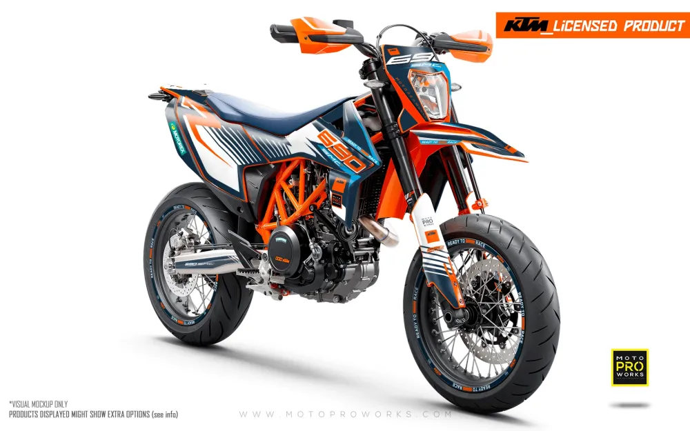 KTM GRAPHICS - 690 SMC-R "Fuel" (Blauw/Wit/Oranje)