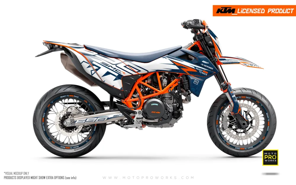 KTM GRAPHICS - 690 SMC-R "Quickshift" (Blauw/Patroon)