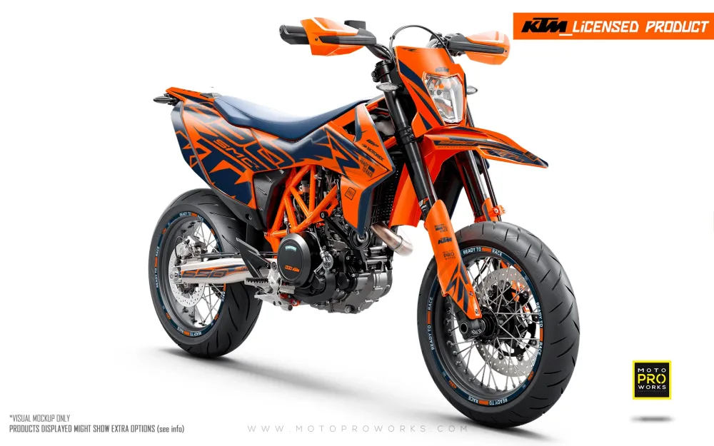 KTM GRAPHICS - 690 SMC-R "Quickshift" (Oranje/Blauw)