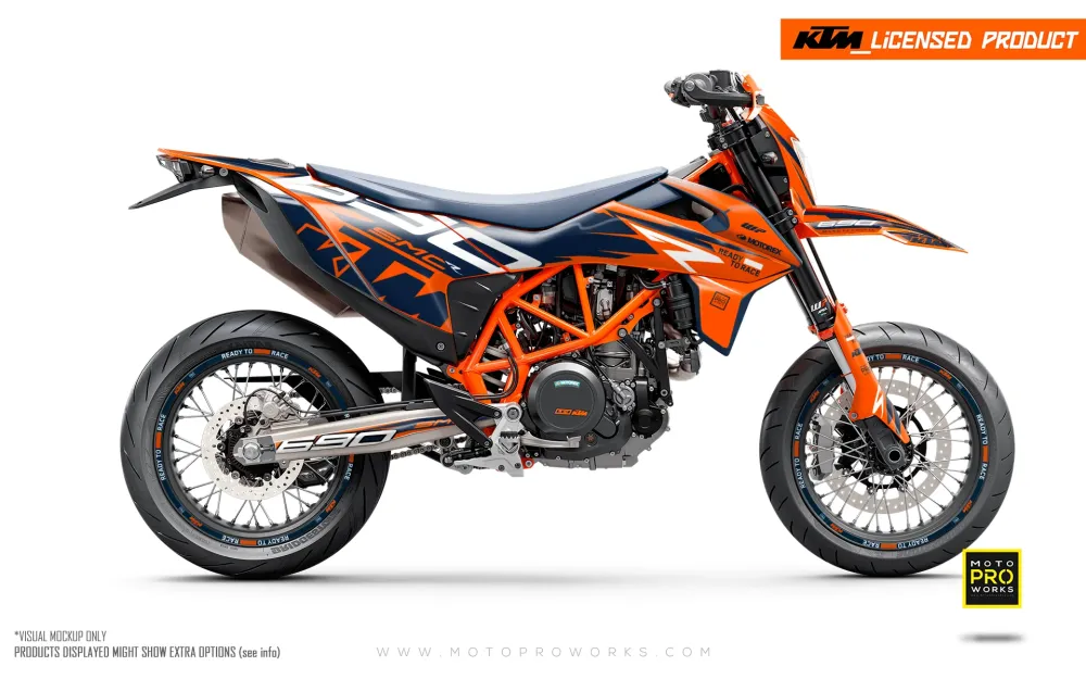 KTM GRAPHICS - 690 SMC-R "Quickshift" (Oranje/Blauw/Wit)