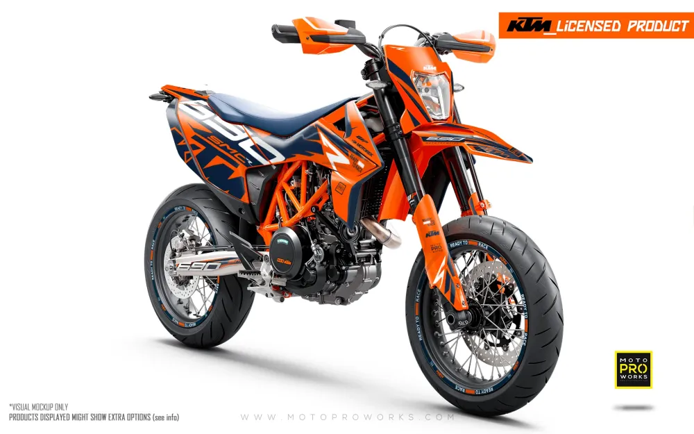 KTM GRAPHICS - 690 SMC-R "Quickshift" (Oranje/Blauw/Wit)