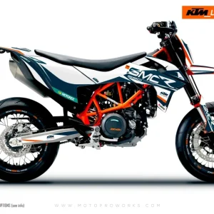KTM GRAPHICS - 690 SMC-R "Racer" (Blauw/Wit/Oranje)