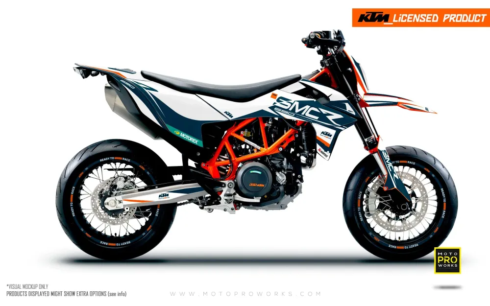 KTM GRAPHICS - 690 SMC-R "Racer" (Blauw/Wit/Oranje)