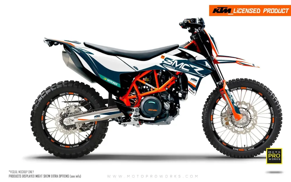 KTM GRAPHICS - 690 SMC-R "Racer" (Blauw/Wit/Oranje)