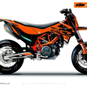 KTM GRAPHICS - 690 SMC-R "Racer" (Zwart/Wit/Oranje)