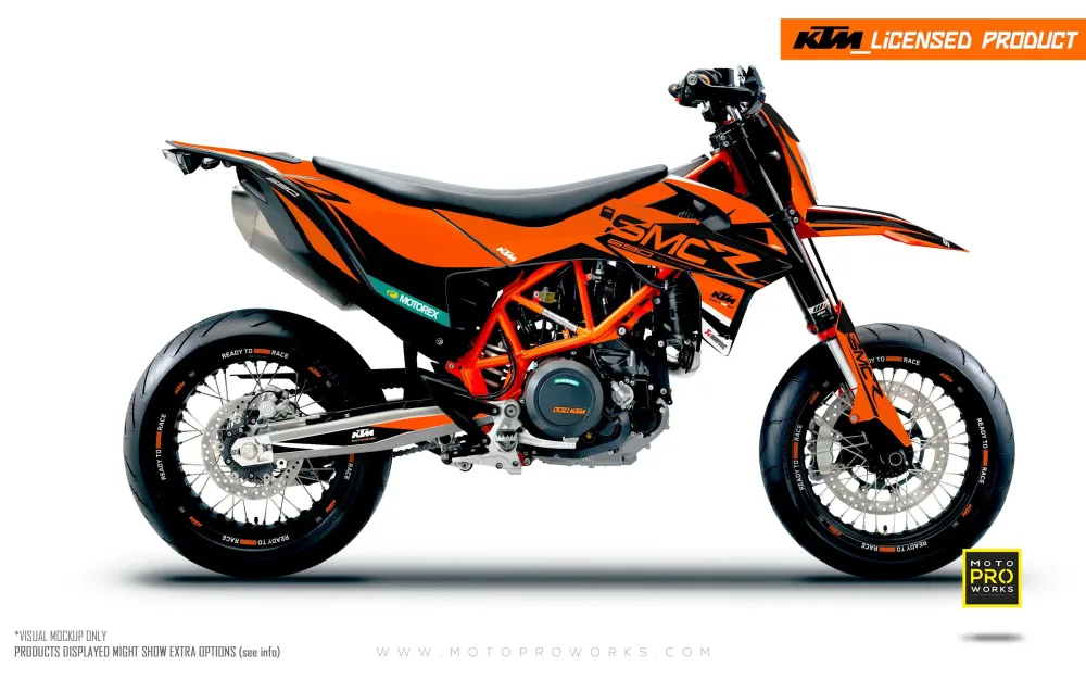 KTM GRAPHICS - 690 SMC-R "Racer" (Zwart/Wit/Oranje)