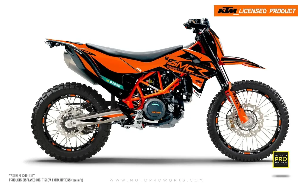 KTM GRAPHICS - 690 SMC-R "Racer" (Zwart/Wit/Oranje)