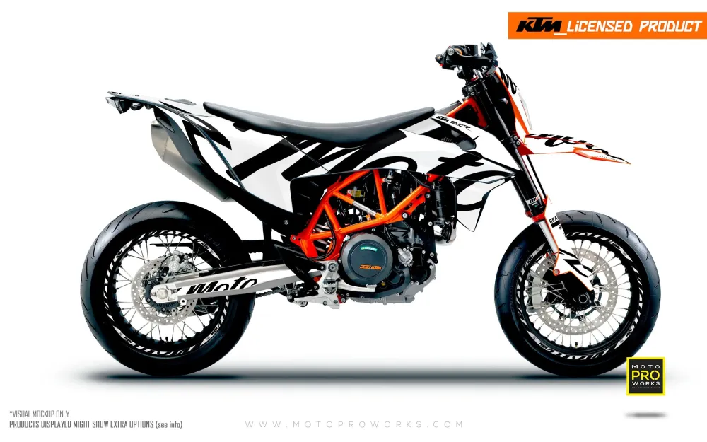 KTM GRAPHICS - 690 SMC-R "Script" (Wit)
