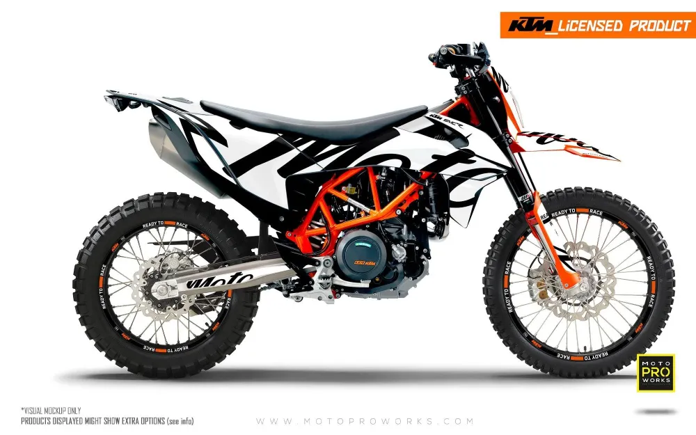 KTM GRAPHICS - 690 SMC-R "Script" (Wit)