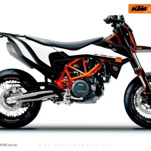 KTM GRAPHICS - 690 SMC-R "Sprint" (Zwart/Wit)