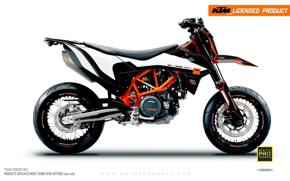 KTM GRAPHICS - 690 SMC-R "Sprint" (Zwart/Wit)