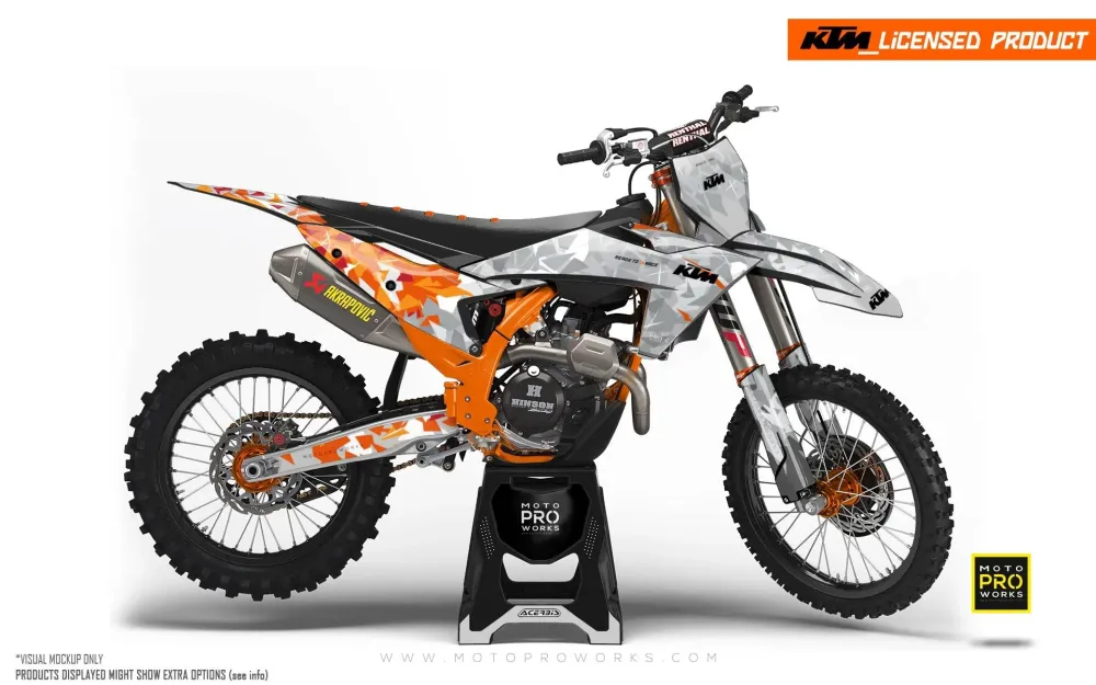 KTM GRAPHICS - EXC/SX / 450 SMR 2023-2024 "Flake" (Oranje/Grijs)